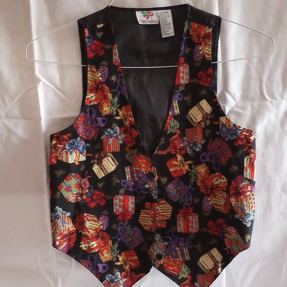 Womens Vest,100% cotton, polyester lining, 4 buttons front, back tie, medium - Picture 1 of 1